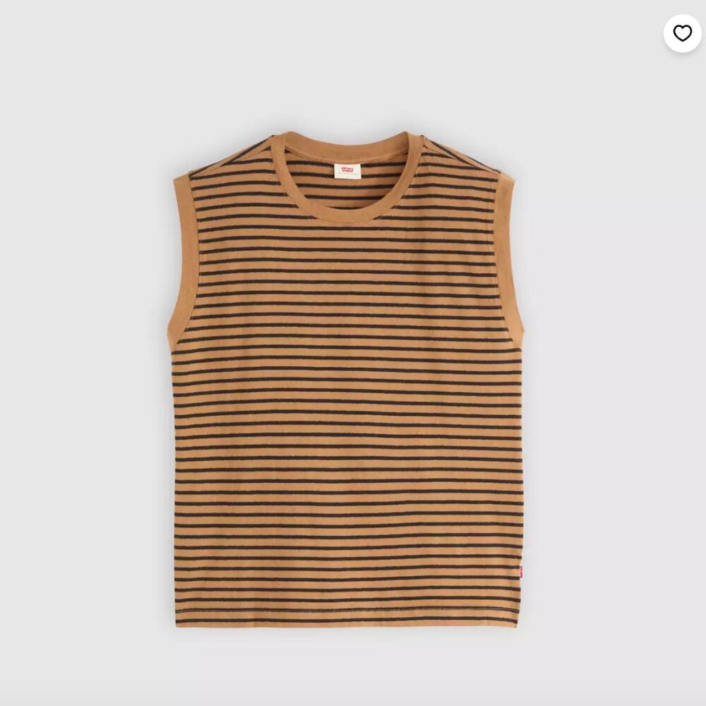 Levi's boxy tank in tobacco stripe NWT - Picture 3 of 7